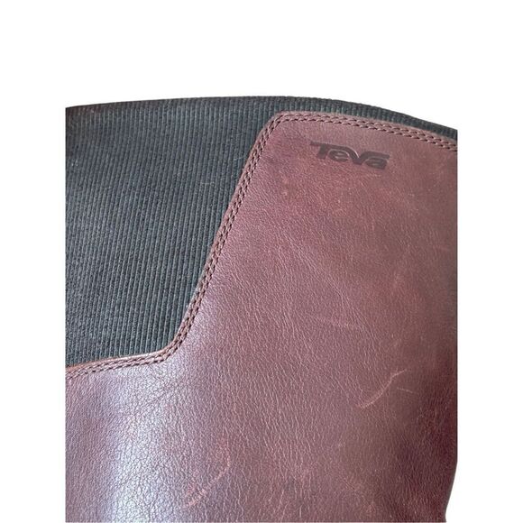 Teva Afton Knee Tall Leather Boots Cherry size 7.5 - Picture 6 of 10